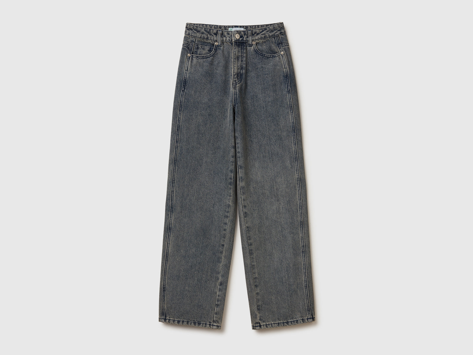 Jeans gamba dritta da donna grigio | Benetton Outlet