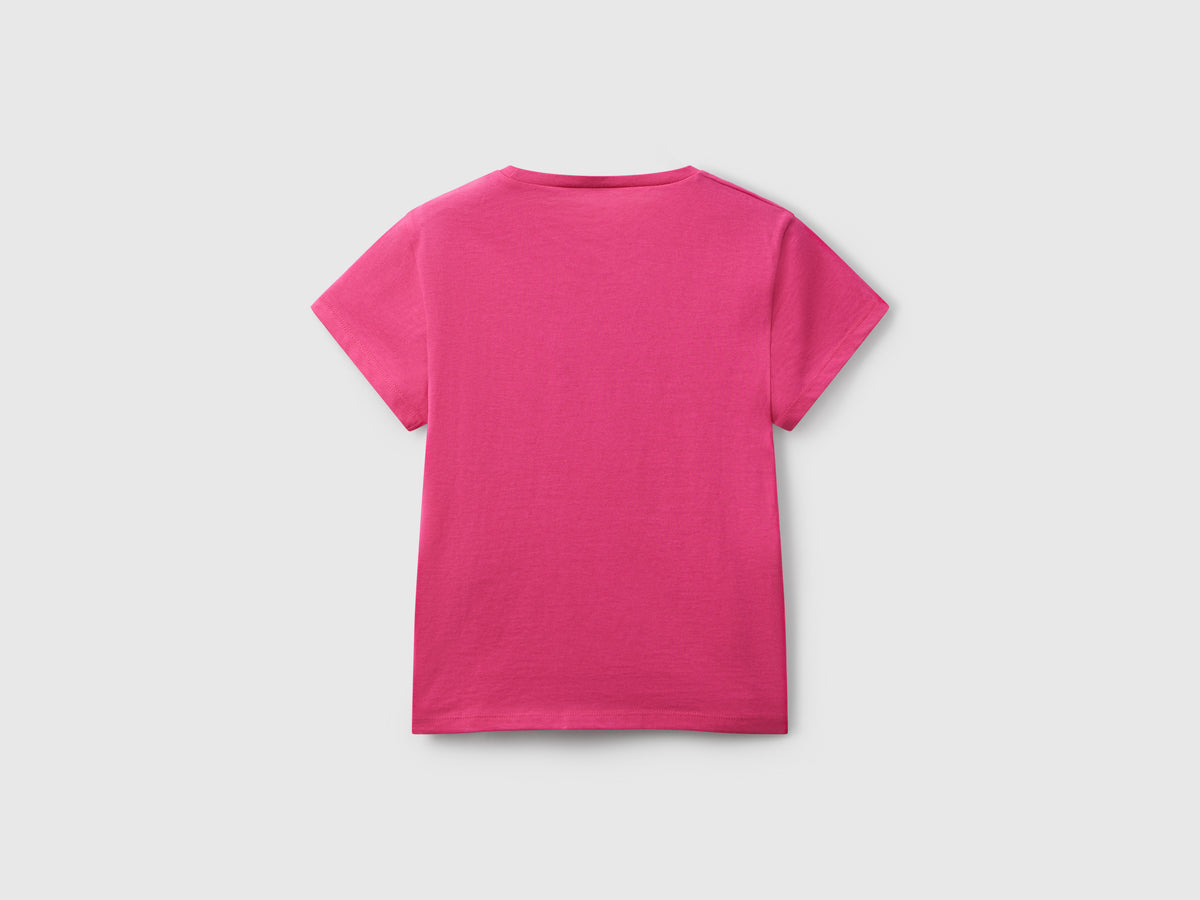 T-shirt con logo glitter