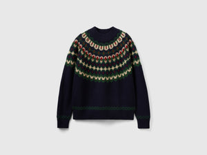 Maglia lupetto jacquard