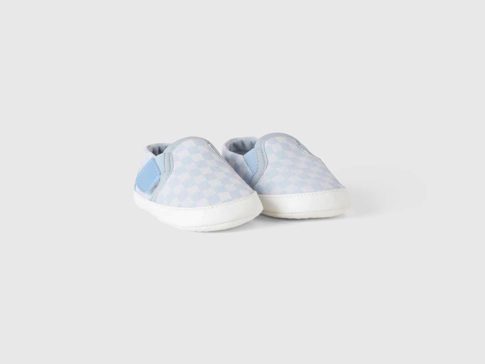 Scarpine slip-on primi passi da neonato celeste 3 | Benetton Outlet