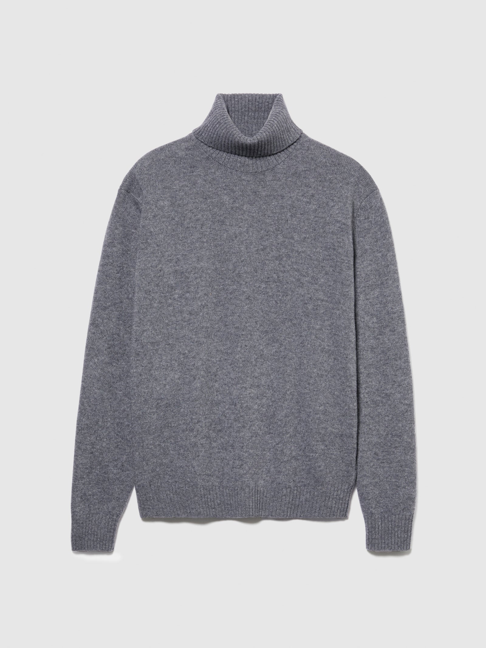 Maglia collo alto in misto lana da uomo grigio | Sisley Outlet