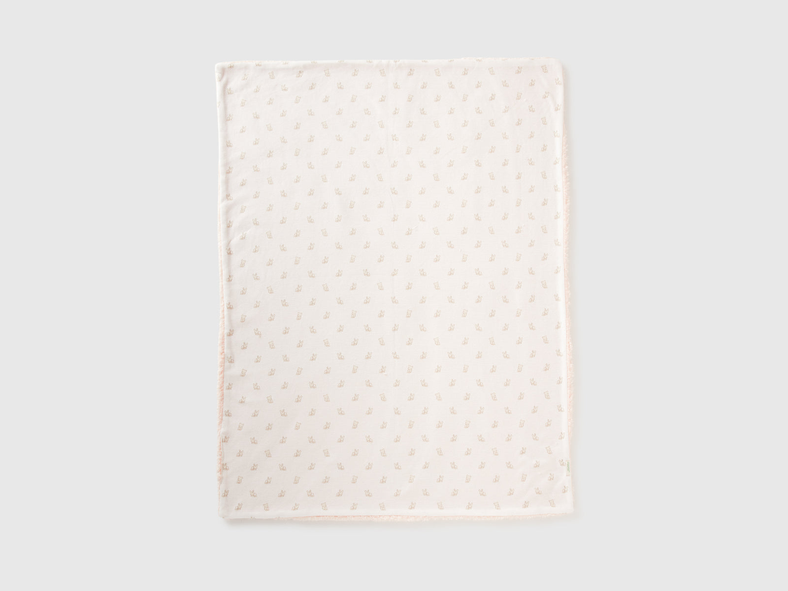 Coperta effetto orsetto da neonato rosa tenue 2 | Benetton Outlet