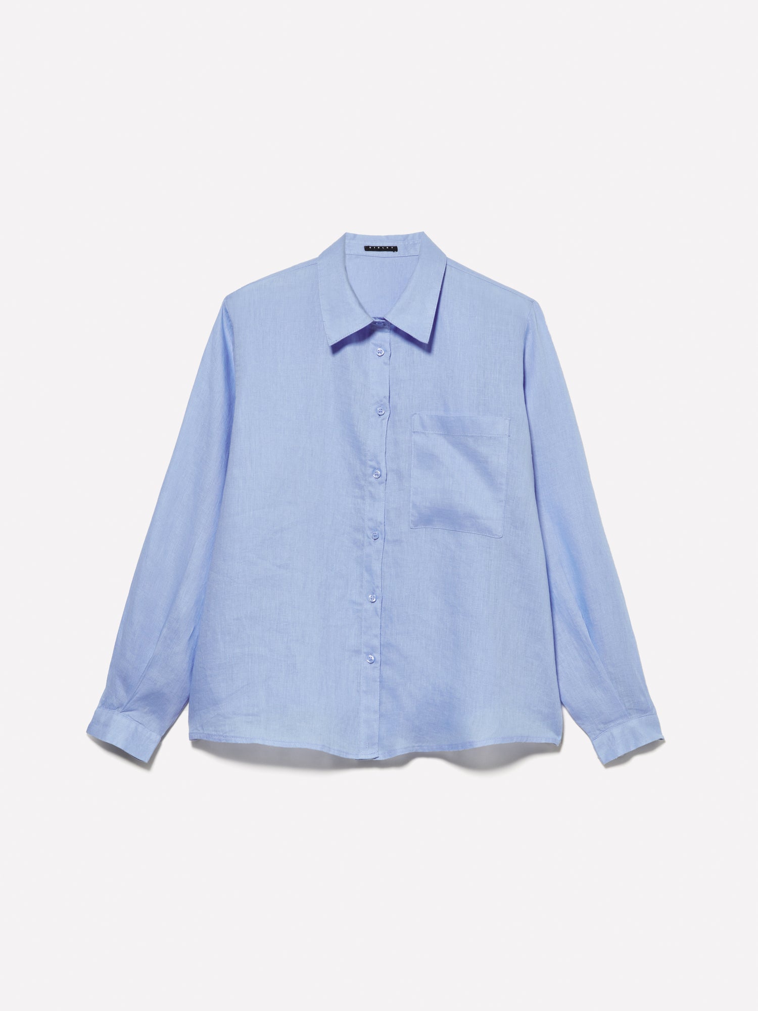 Camicia azzurra in 100% lino da donna azzurro | Sisley Outlet