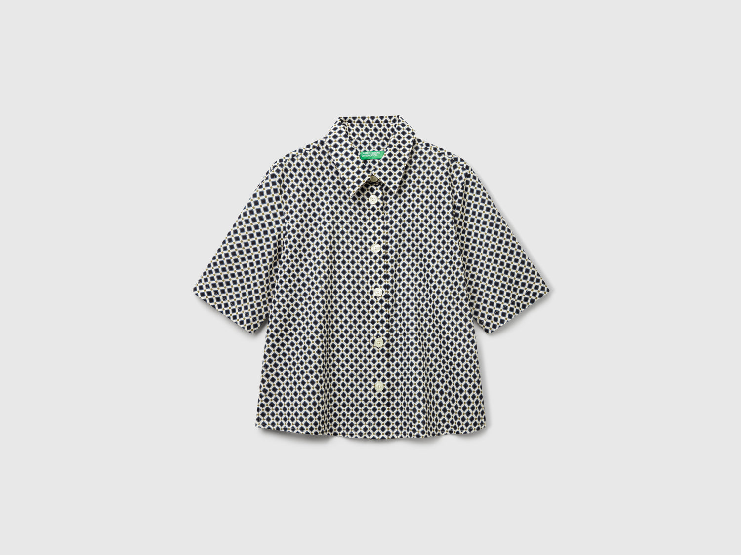 Camicia fantasia a manica corta da donna multi-color | Benetton Outlet