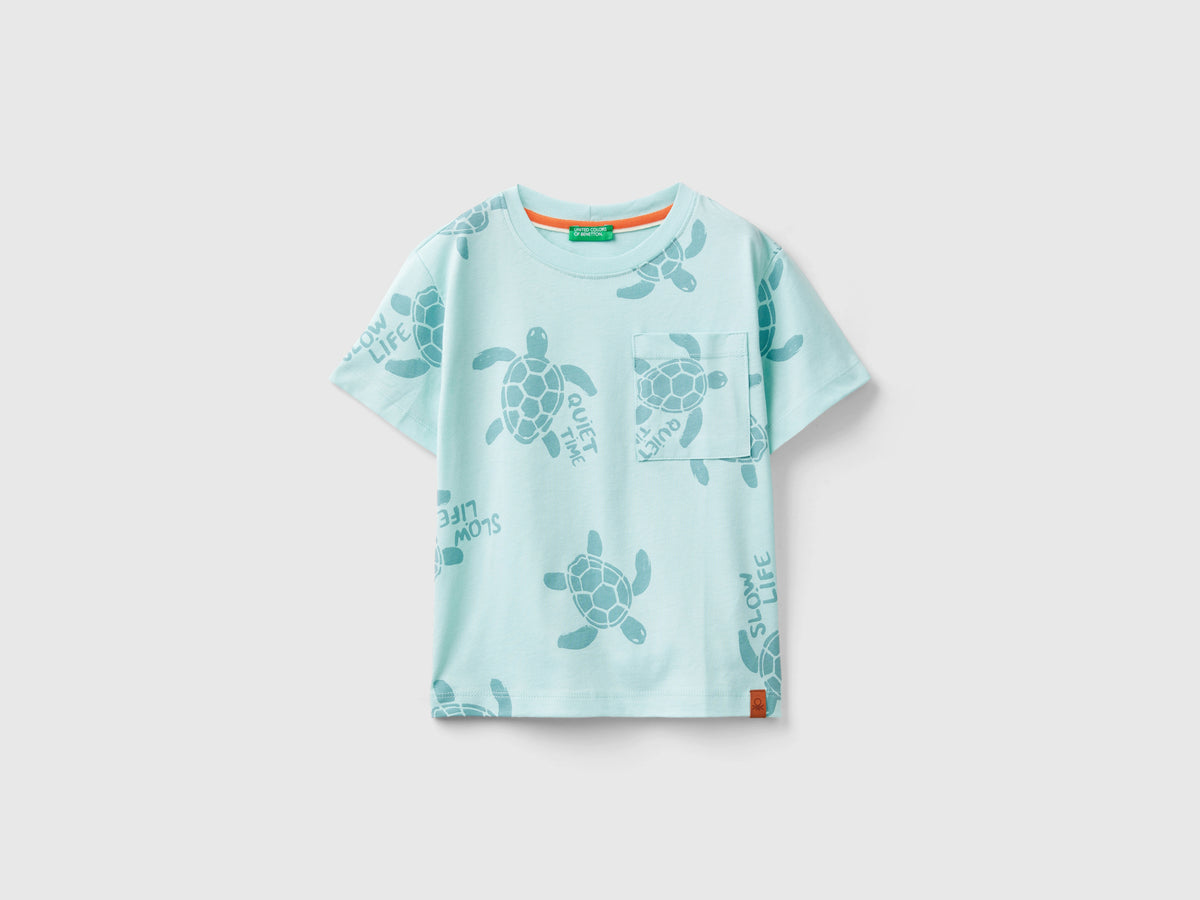 T-shirt con stampa tartarughe