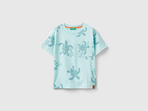 T-shirt con stampa tartarughe