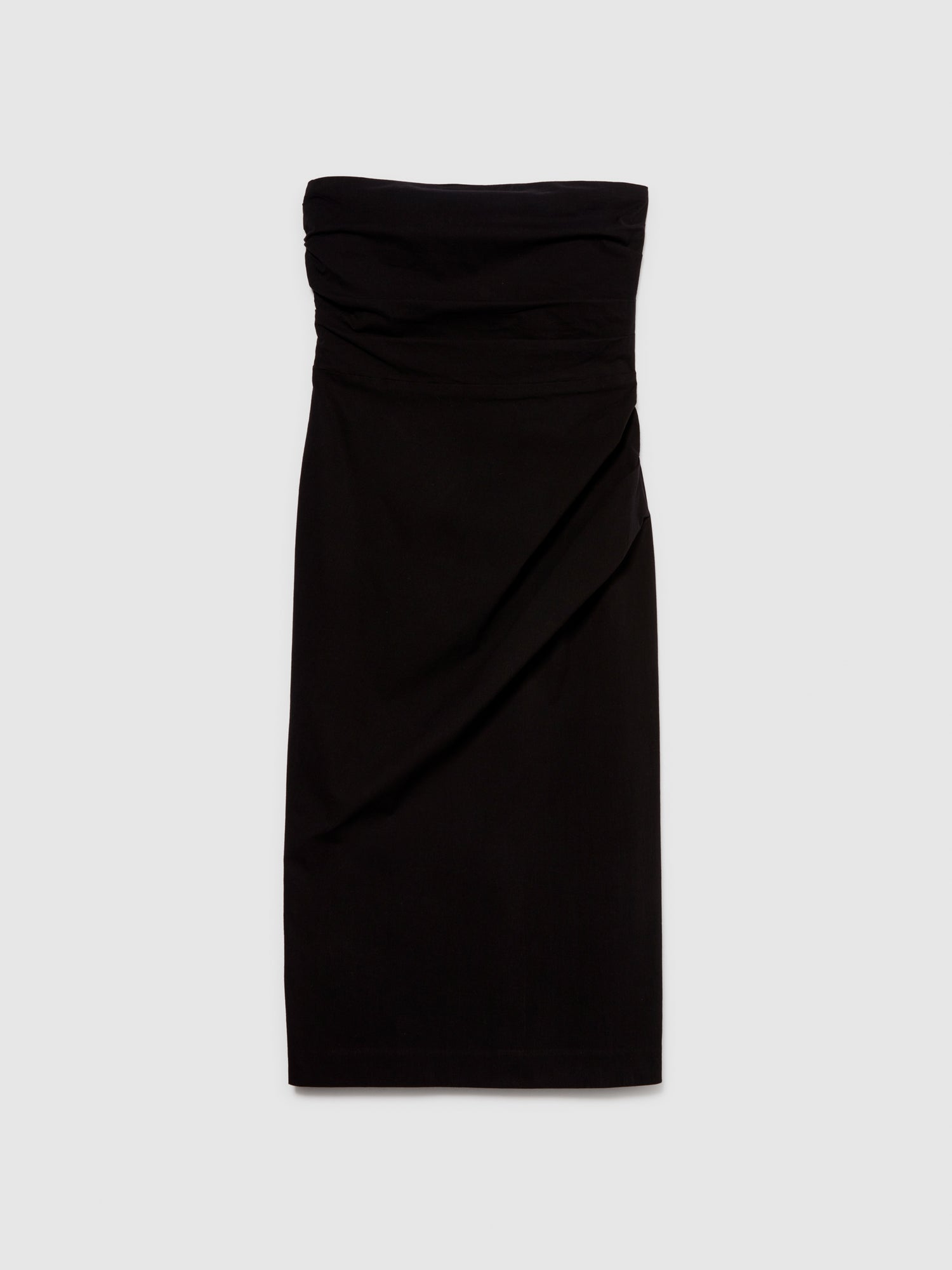 Vestito aderente con arriccio da donna nero | Sisley Outlet