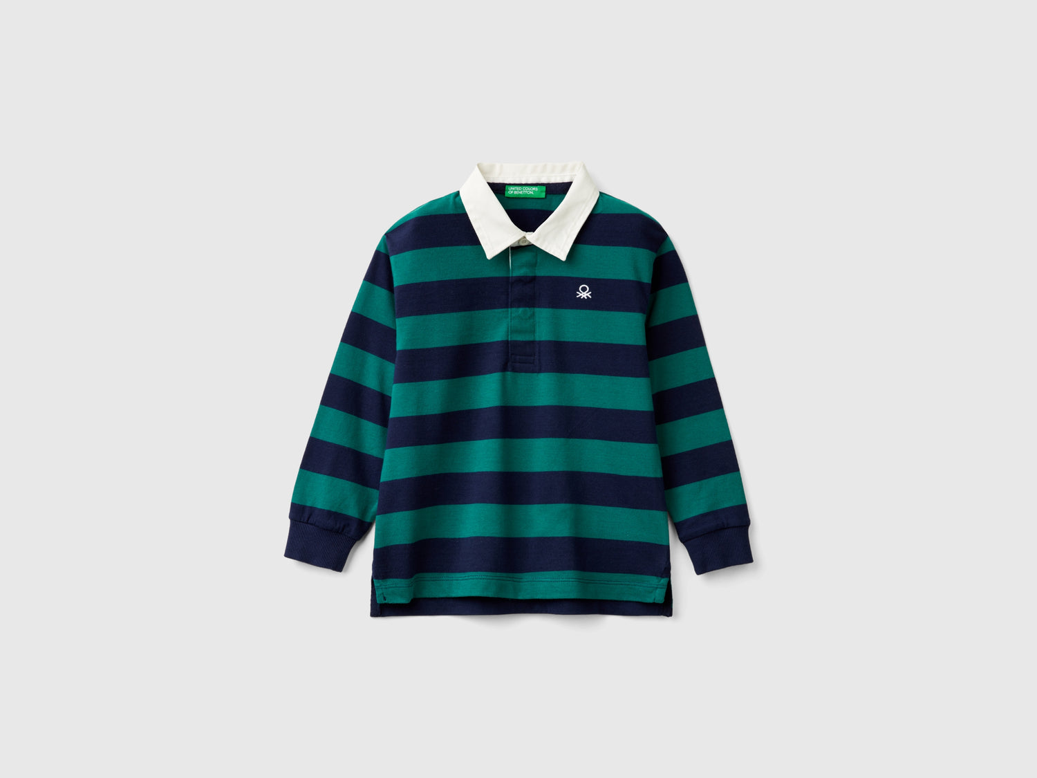 Polo rugby a righe in puro cotone da bimbo multi-color | Benetton Outlet