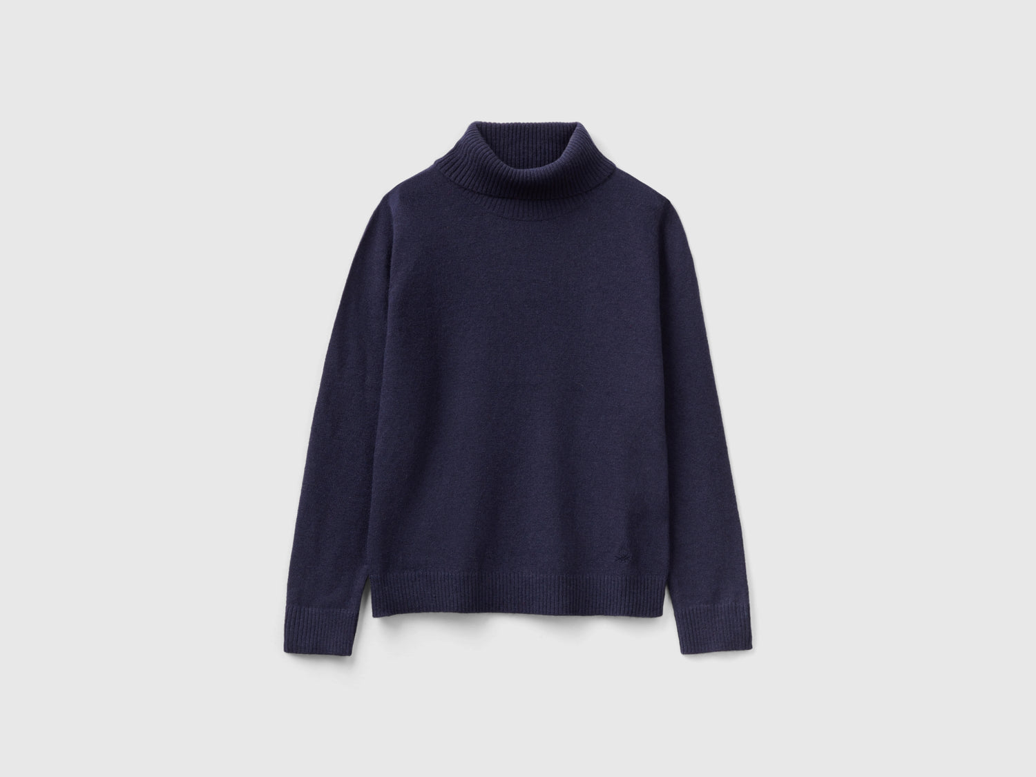 Dolcevita in misto lana da bambina blu scuro | Benetton Outlet