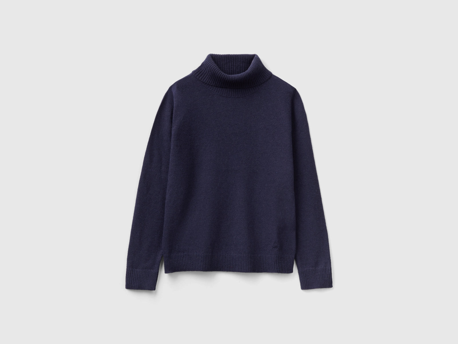 Dolcevita in misto lana da bambina blu scuro | Benetton Outlet