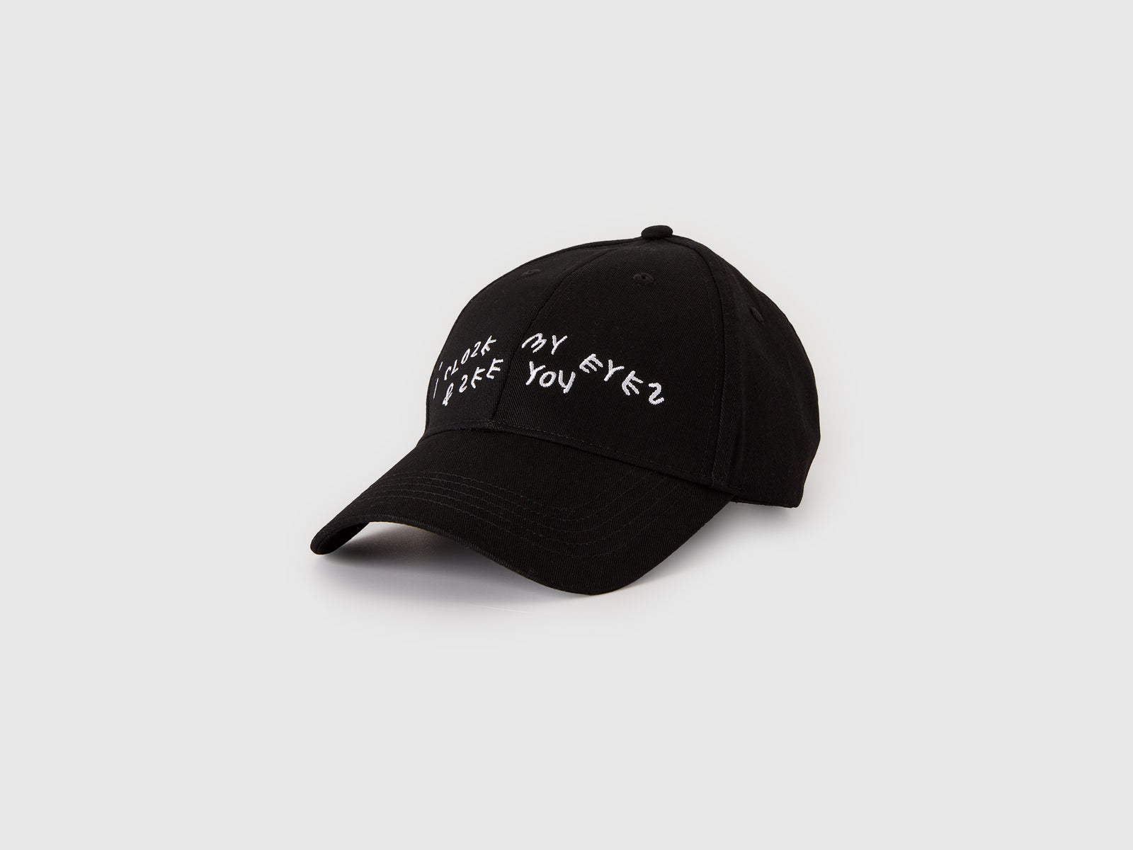 Cappello baseball con scritta Coco Capitán da donna nero | Benetton Outlet
