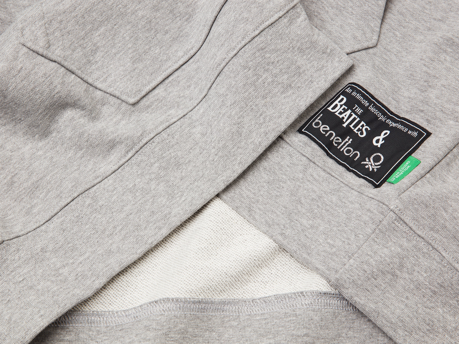 Felpa The Beatles con cappuccio da uomo grigio chiaro 3 | Benetton Outlet