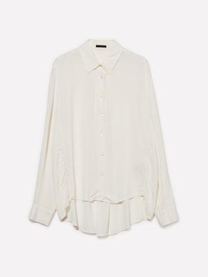 Camicia over fit bianco crema