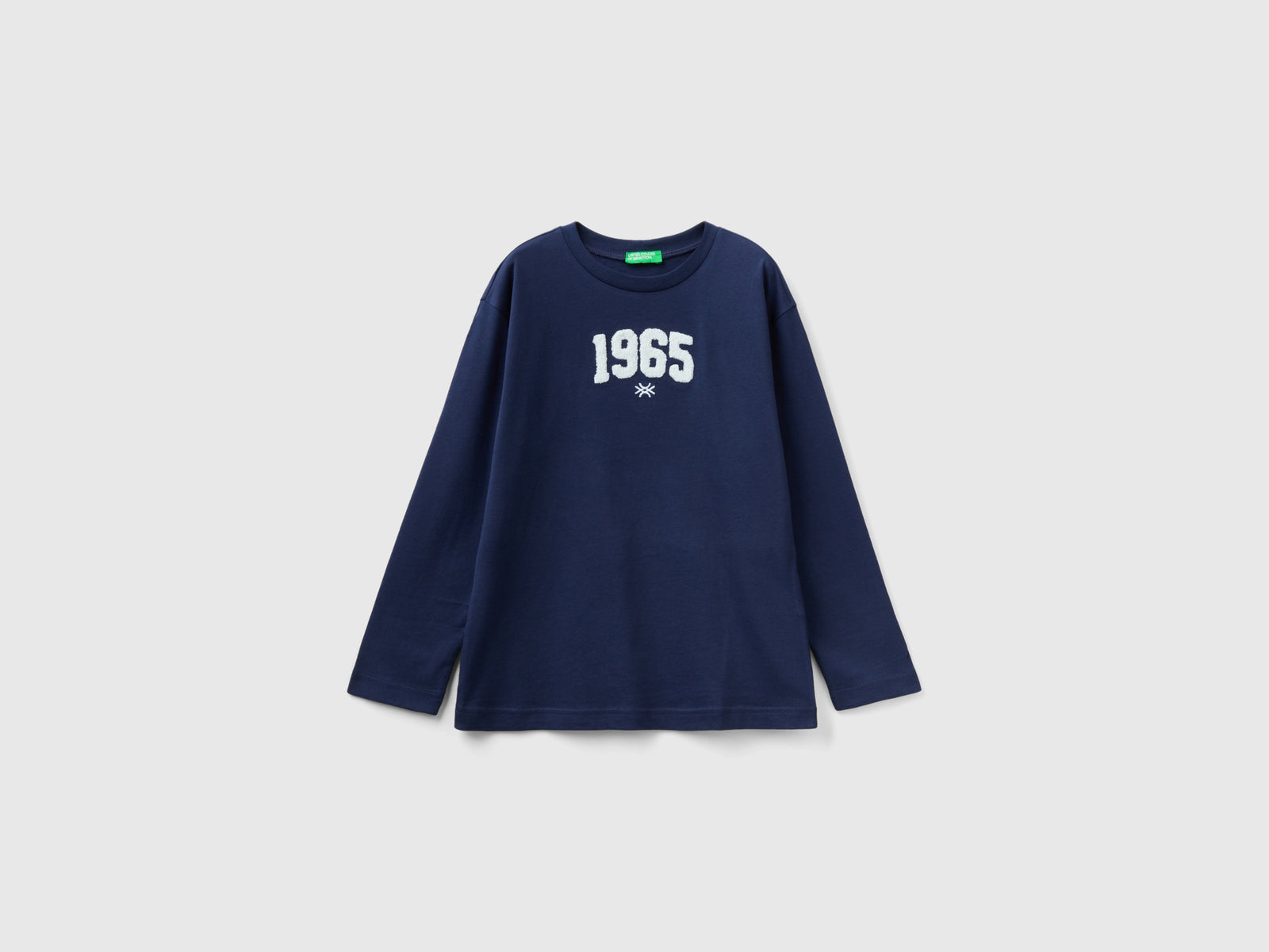 Calda t-shirt 100% cotone bio da bambino blu scuro | Benetton Outlet
