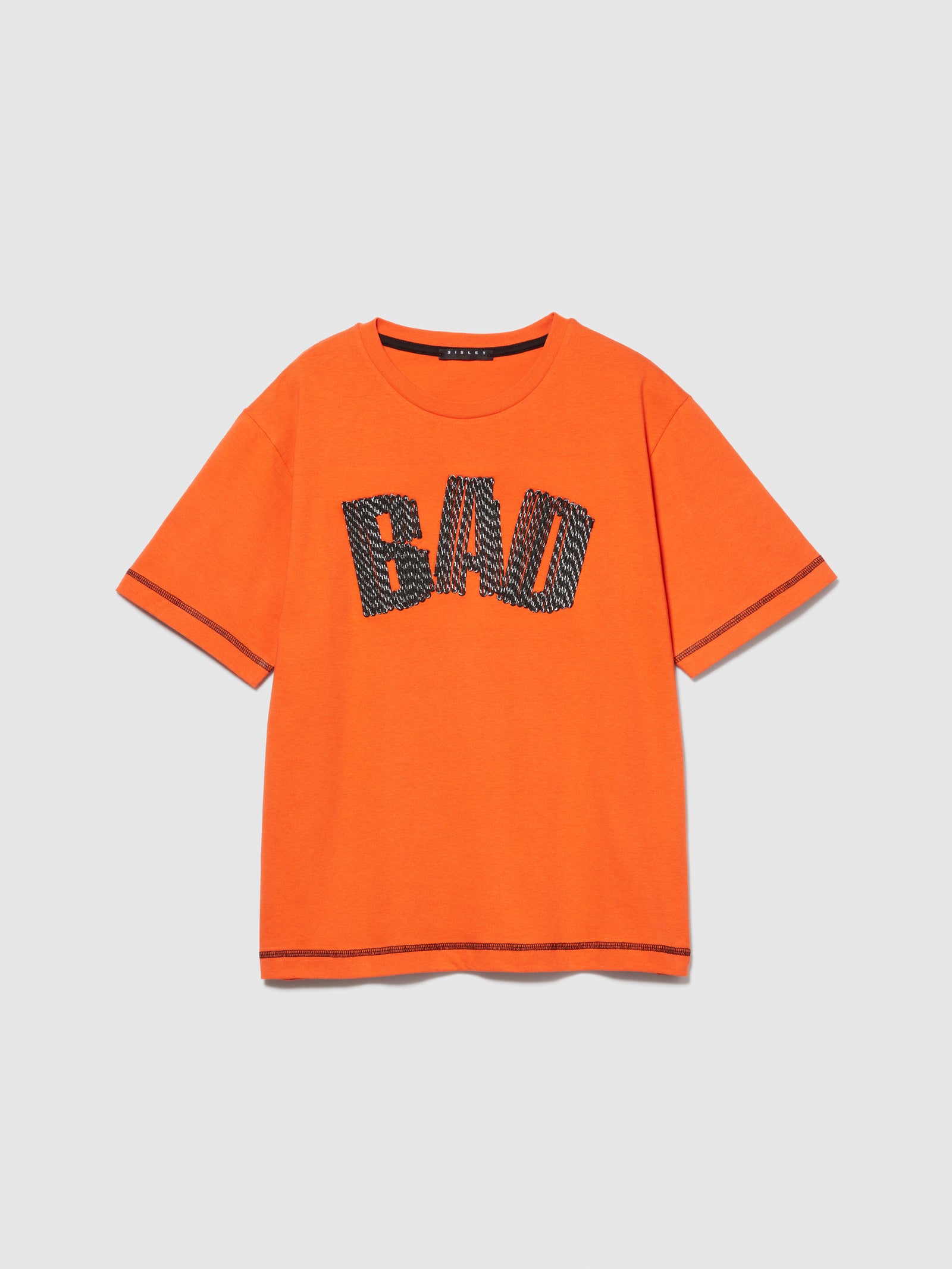 T-shirt con ricamo da bambino arancione | Sisley young Outlet