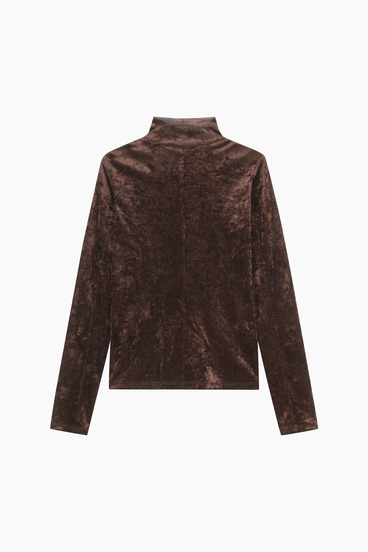 Lupetto in velluto da donna marrone scuro 2 | Sisley Outlet