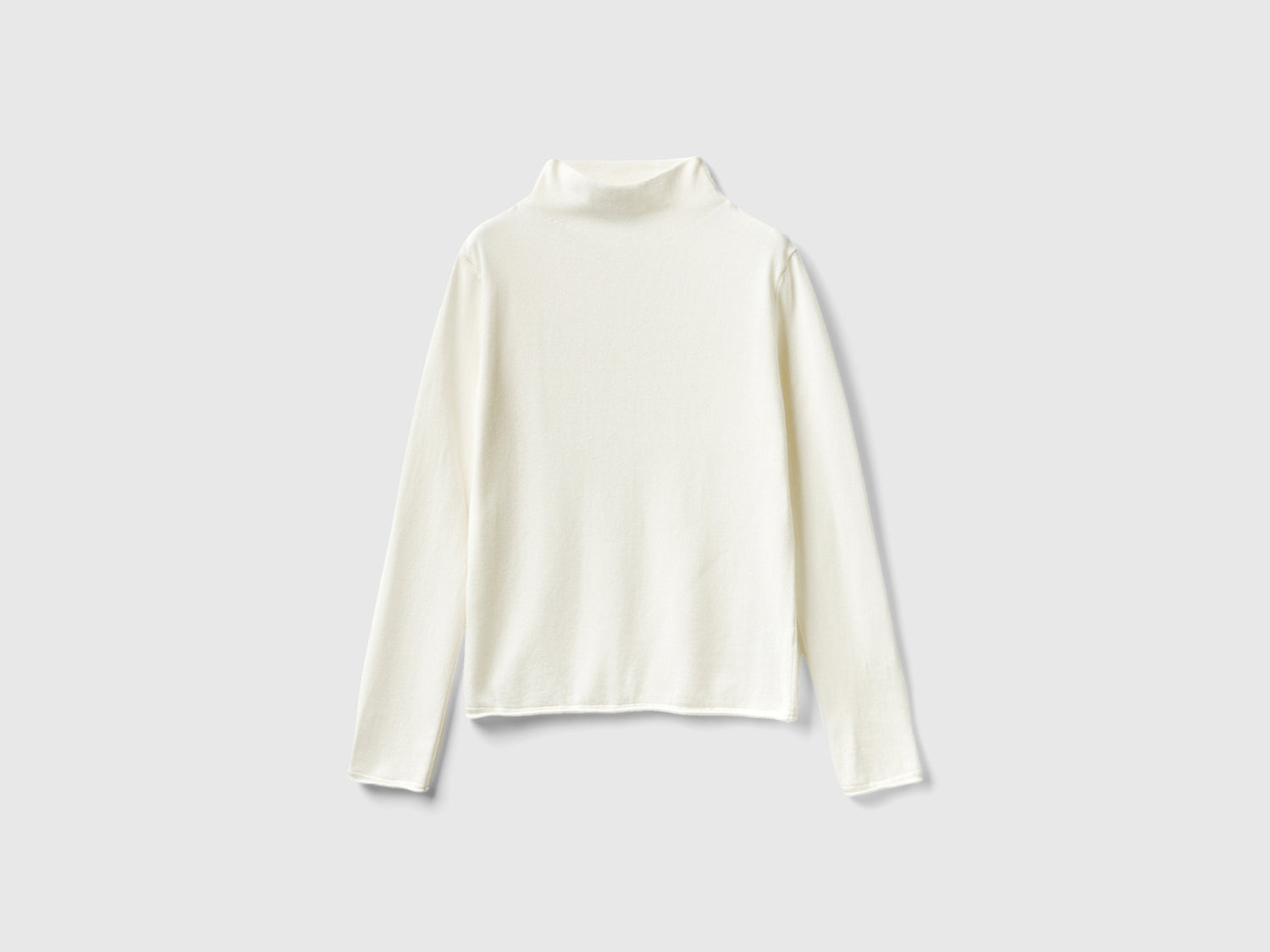 Maglia in misto cashmere da donna bianco panna | Benetton Outlet