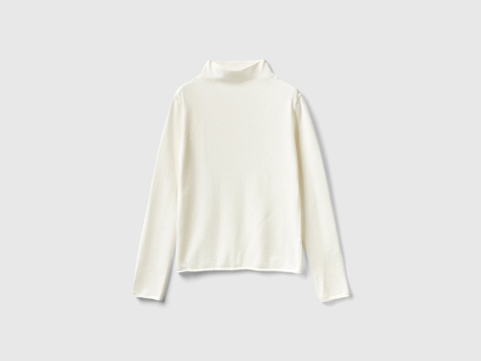 Maglia in misto cashmere da donna bianco panna | Benetton Outlet