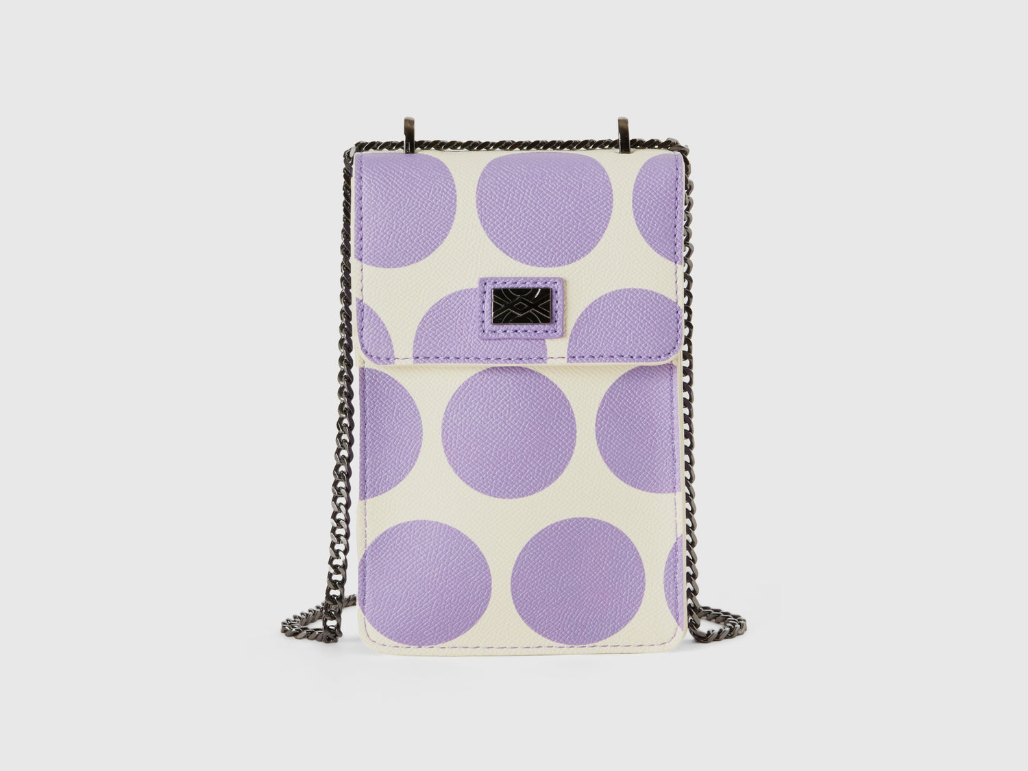 Portacellulare a pois lilla da donna bianco | Benetton Outlet