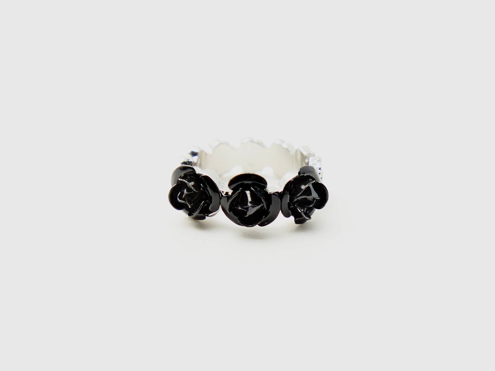 Anello con rose da donna nero | Benetton Outlet