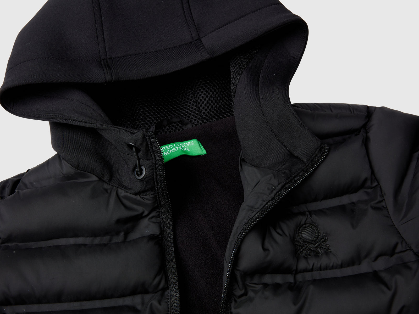 Giubbotto con dettagli in neoprene da bambino nero 3 | Benetton Outlet