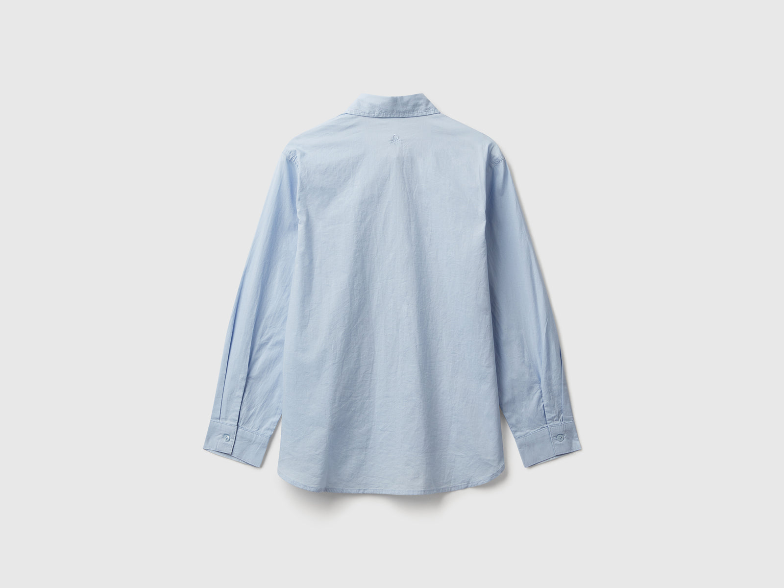 Camicia over fit da bambina azzurro 2 | Benetton Outlet