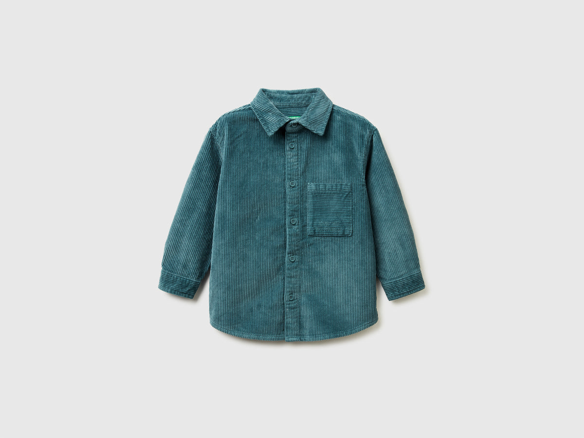 Camicia in velluto con taschino