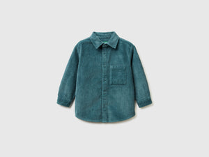 Camicia in velluto con taschino