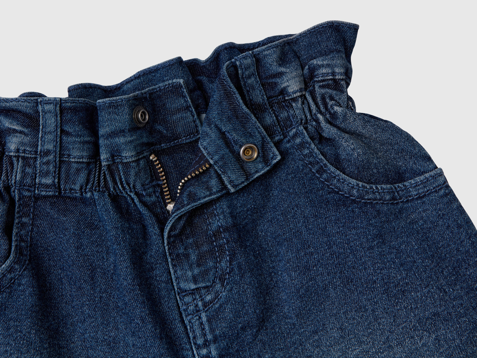 Jeans paperbag da bimba blu scuro 3 | Benetton Outlet