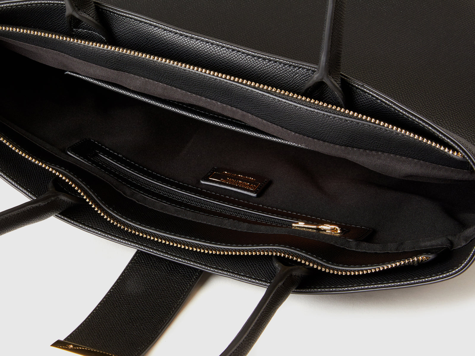 Borsa a spalla con doppio manico da donna nero 3 | Benetton Outlet