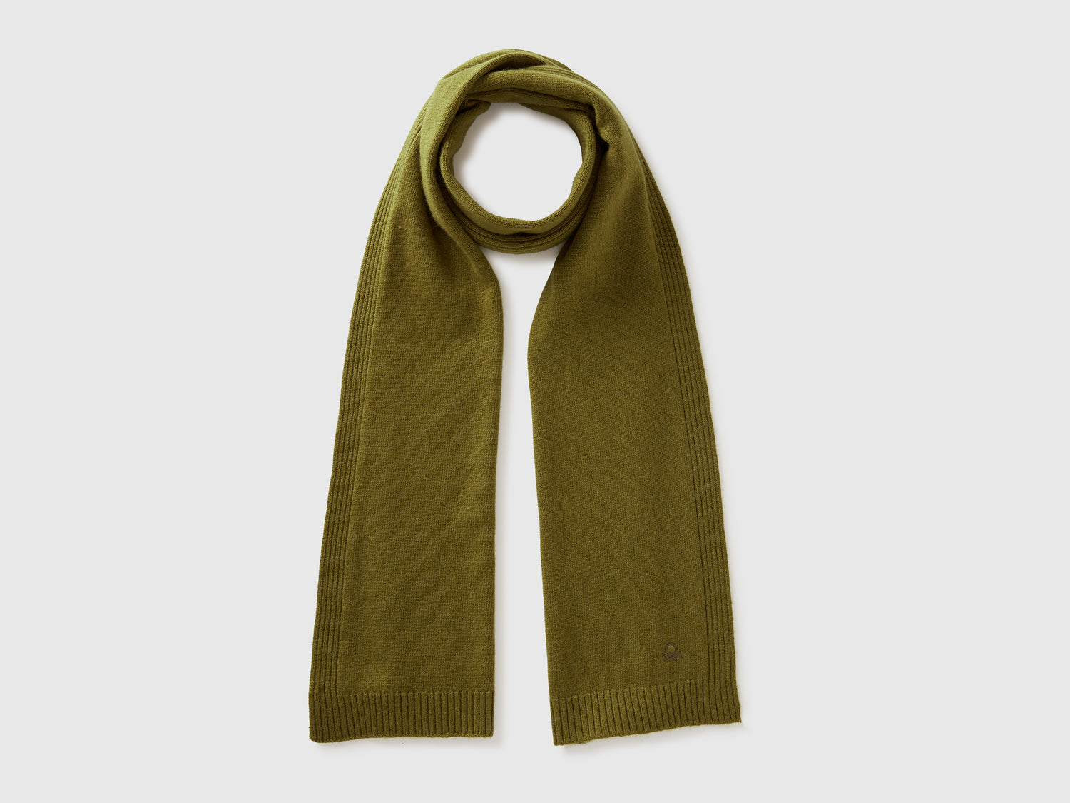 Sciarpa in misto cashmere da donna verde militare | Benetton Outlet