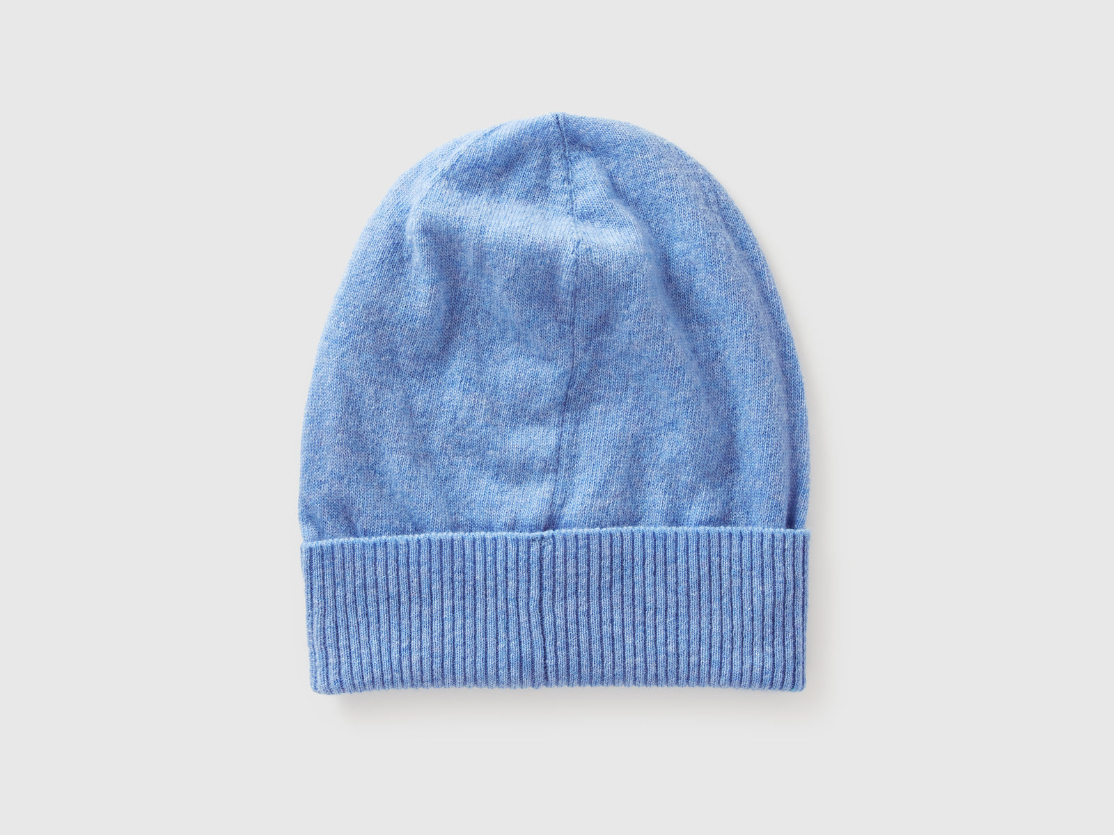 Cappello mélange in pura lana Merino da donna azzurro 2 | Benetton Outlet