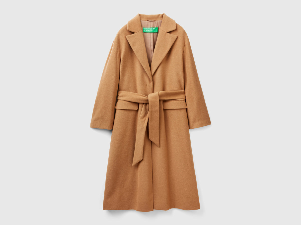 Cappotto lungo con cintura