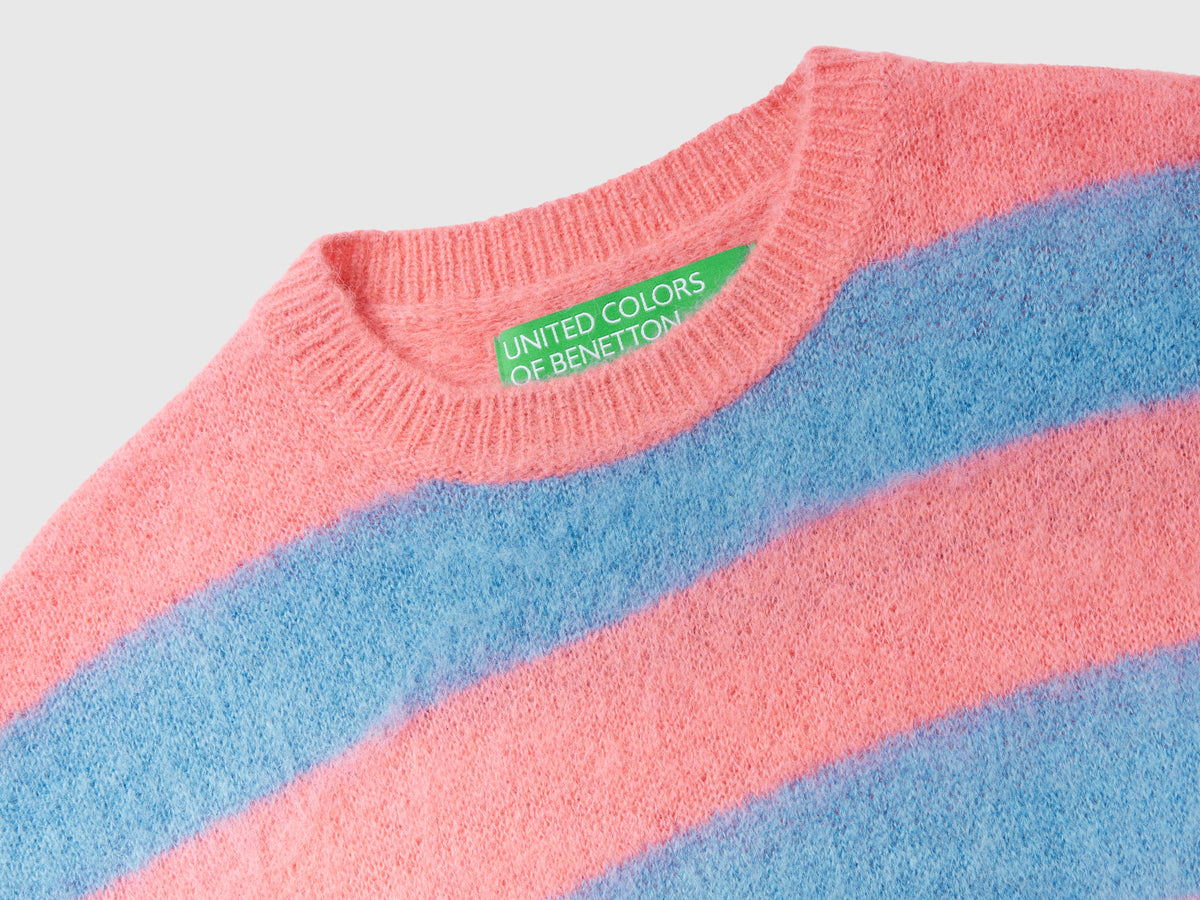 Maglia a righe in misto alpaca