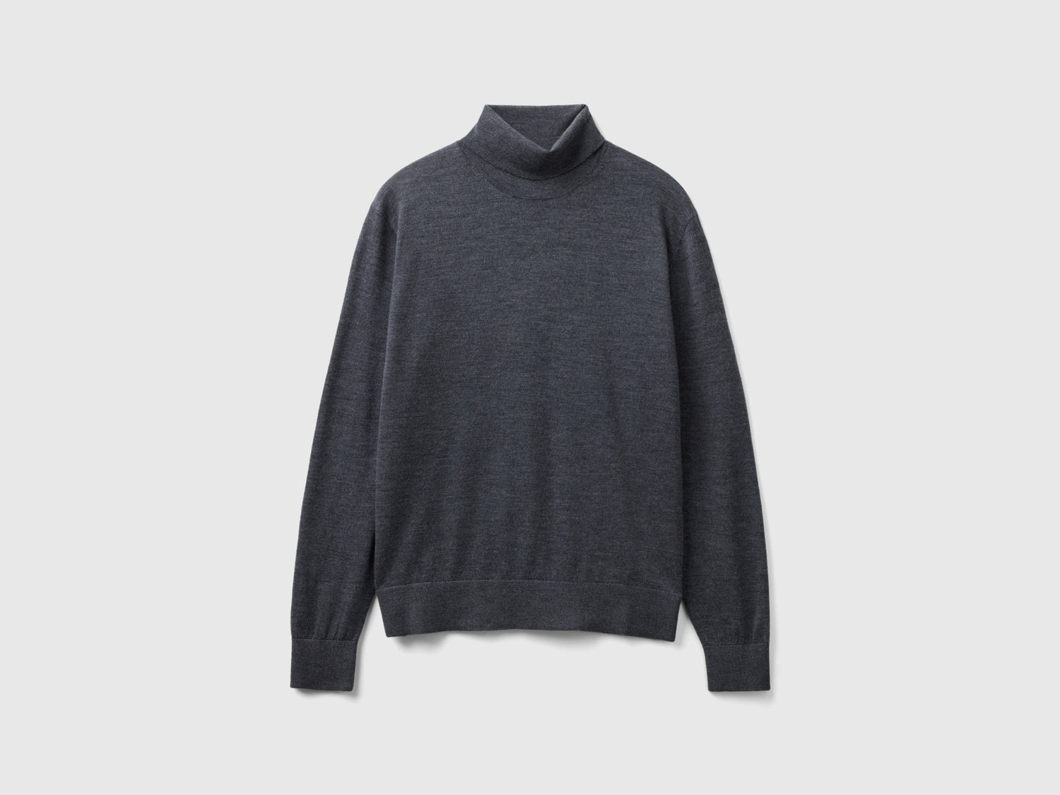 Dolcevita in pura lana Merino da uomo grigio | Benetton Outlet