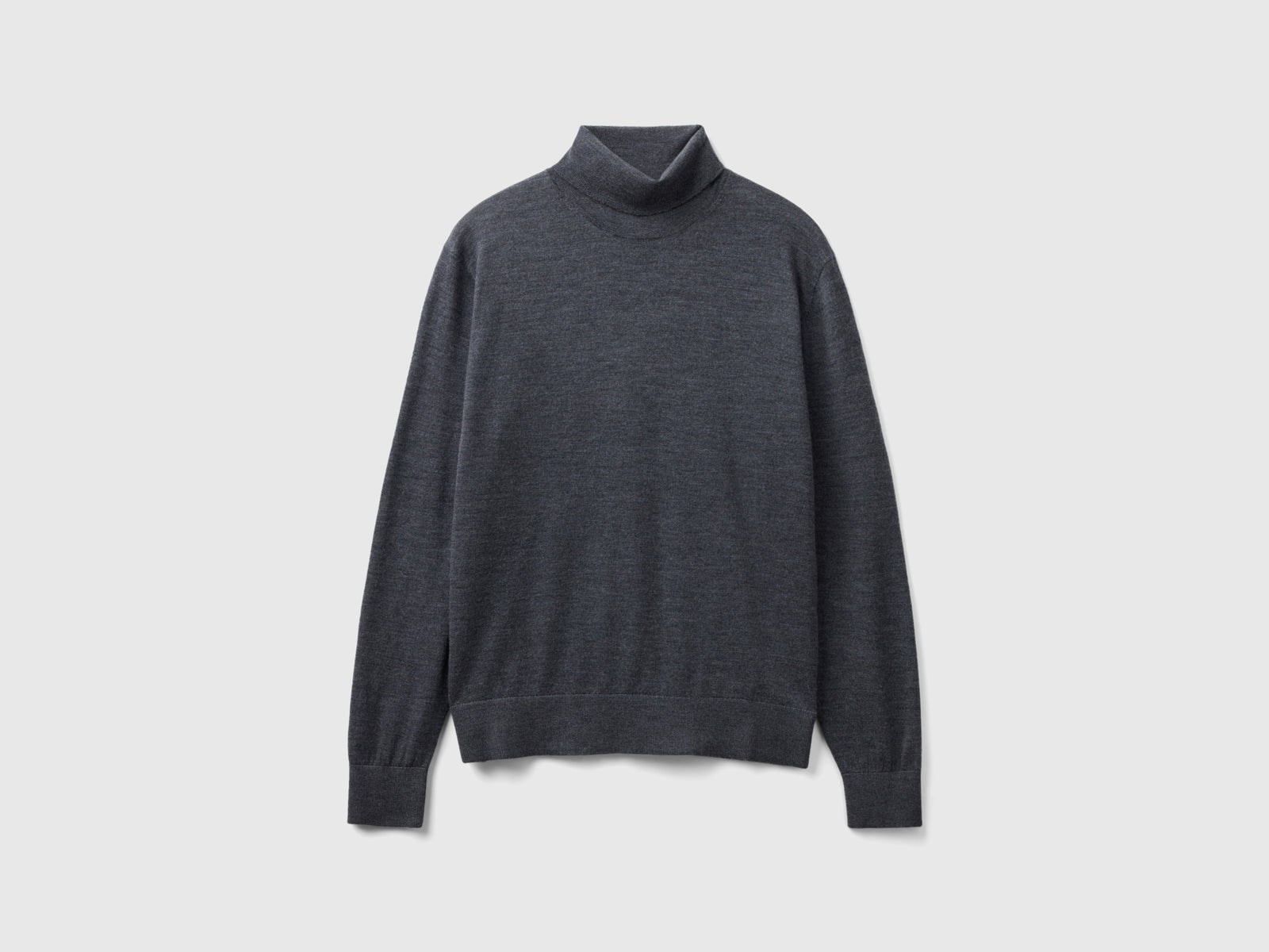 Dolcevita in pura lana Merino da uomo grigio | Benetton Outlet