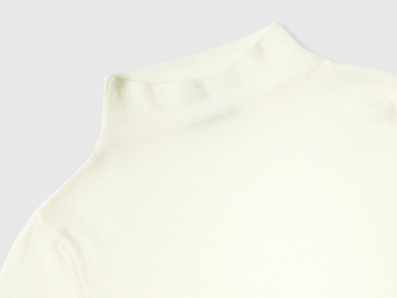 Maglia in misto cashmere da donna bianco panna 3 | Benetton Outlet