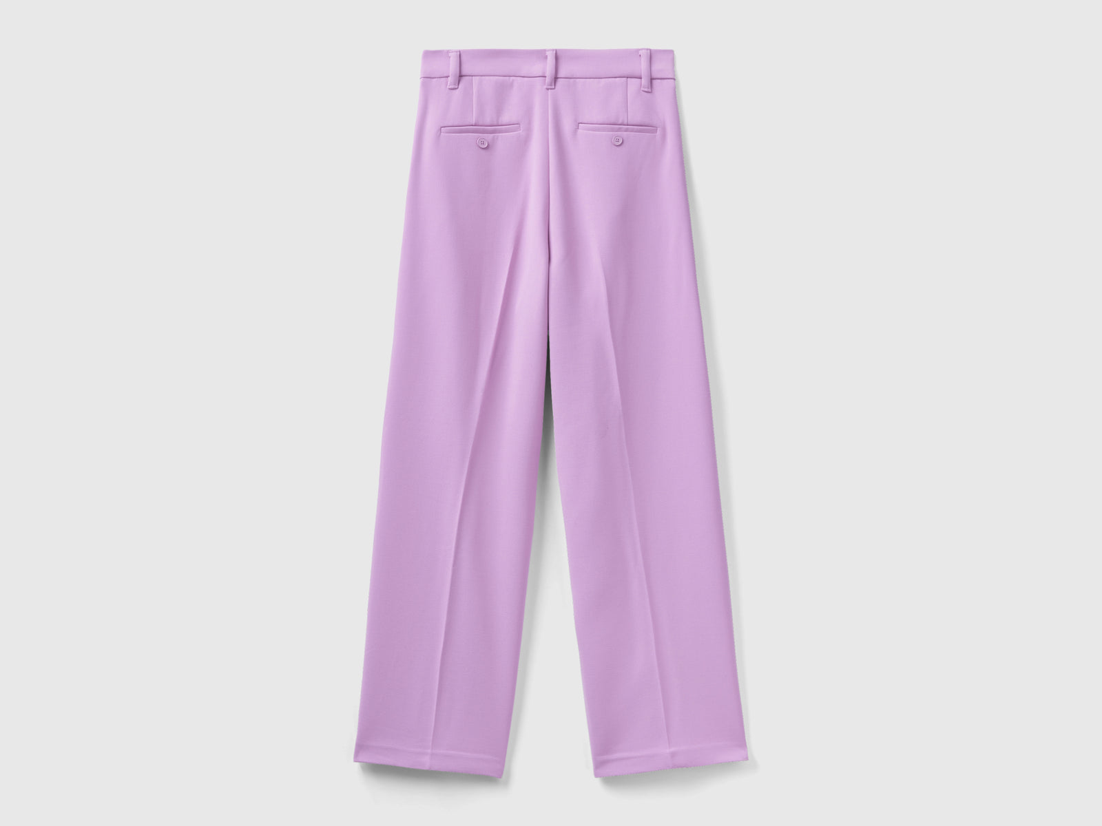 Pantaloni ampi con pieghe da donna lilla 2 | Benetton Outlet