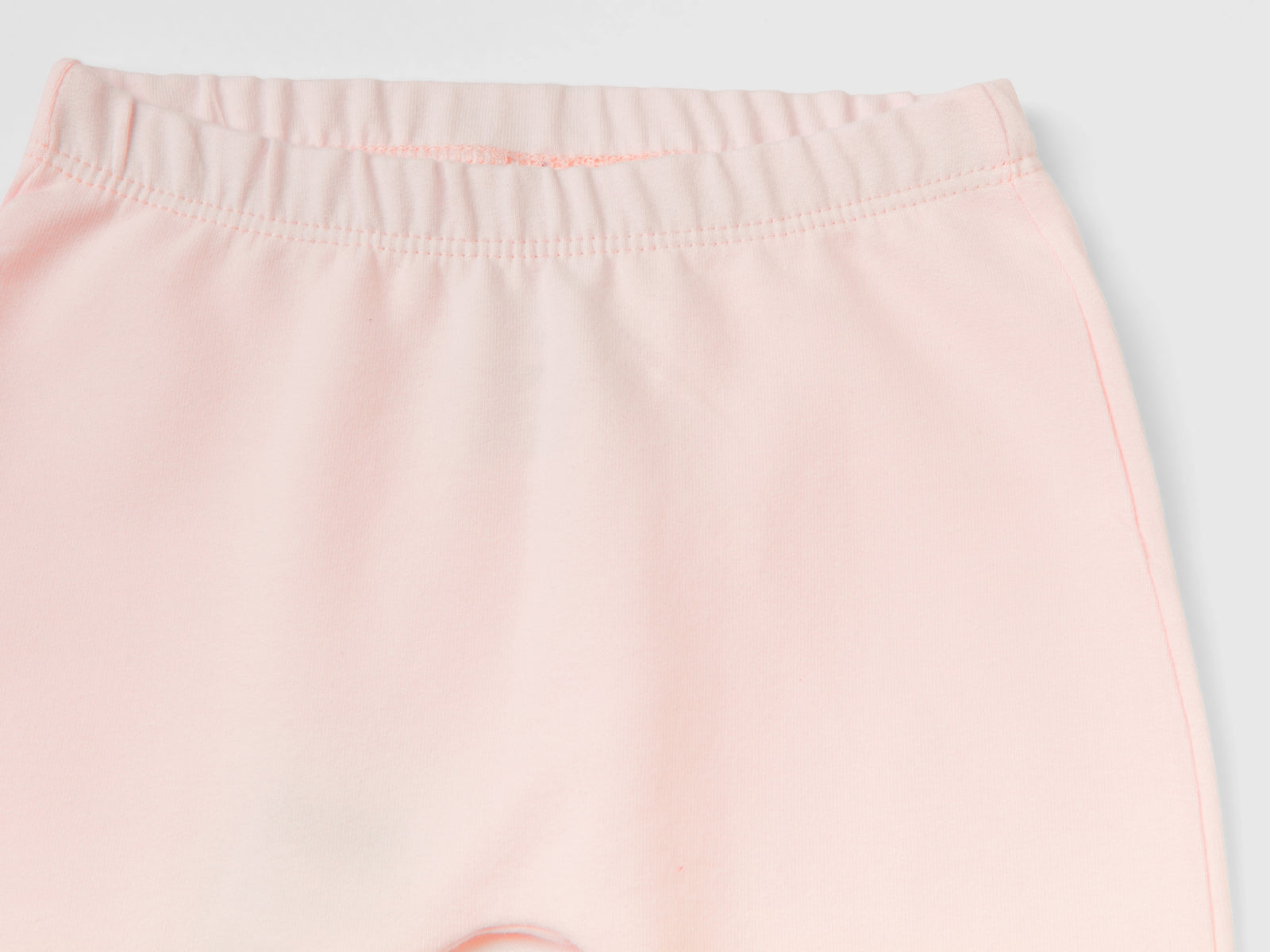 Completino in felpa leggera da neonato rosa tenue 3 | Benetton Outlet