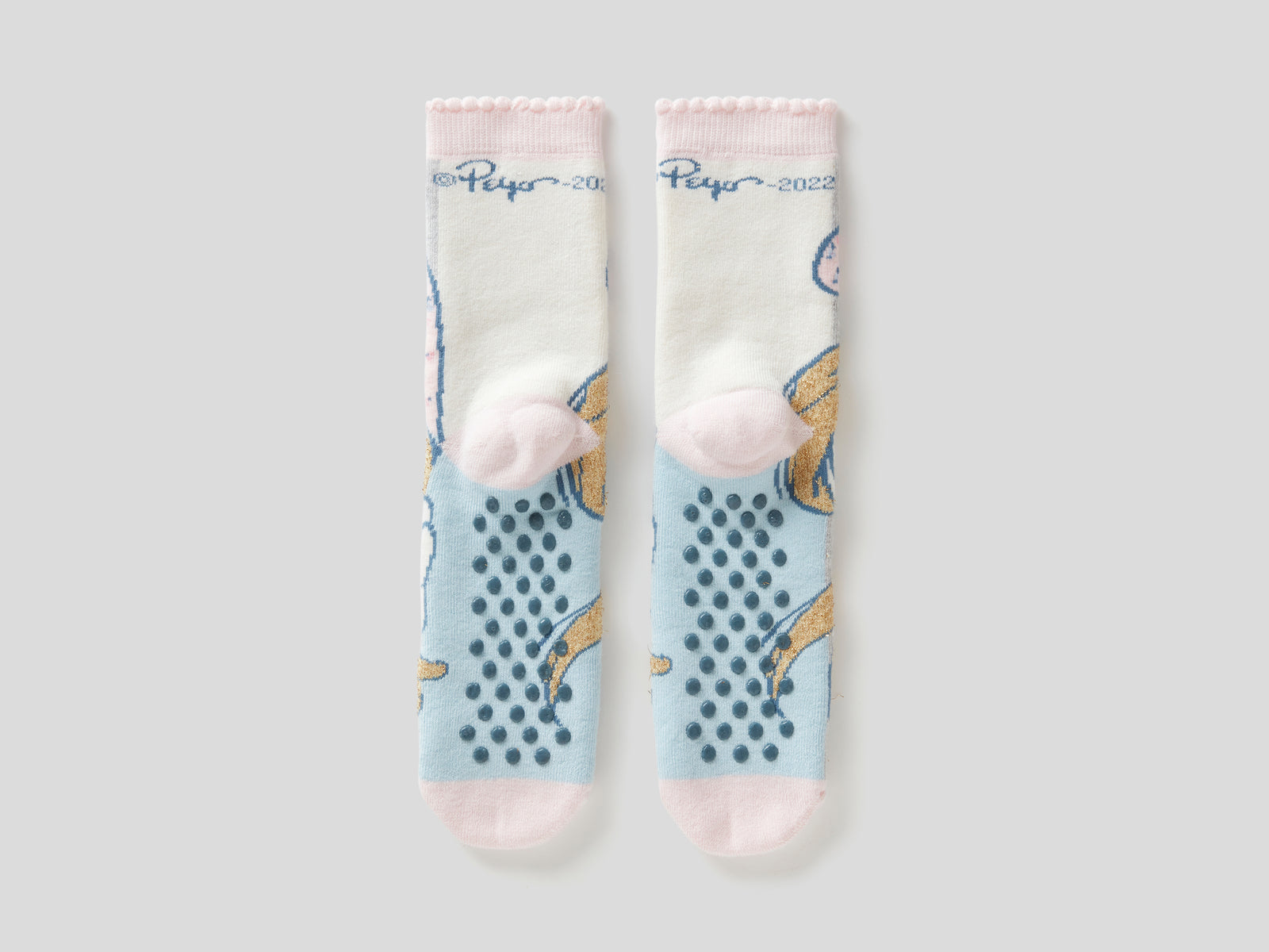 Calzini Puffi antiscivolo da bambino bianco panna 2 | Benetton Outlet