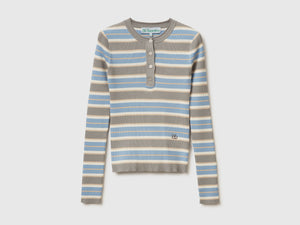 Maglia serafino a righe