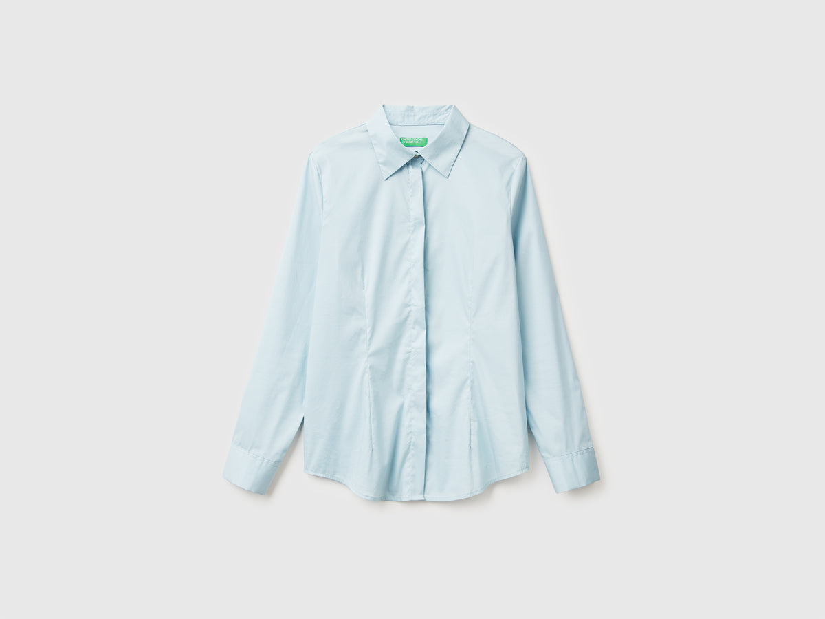 Camicia in misto cotone stretch