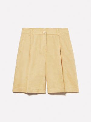 100% linen Bermuda shorts