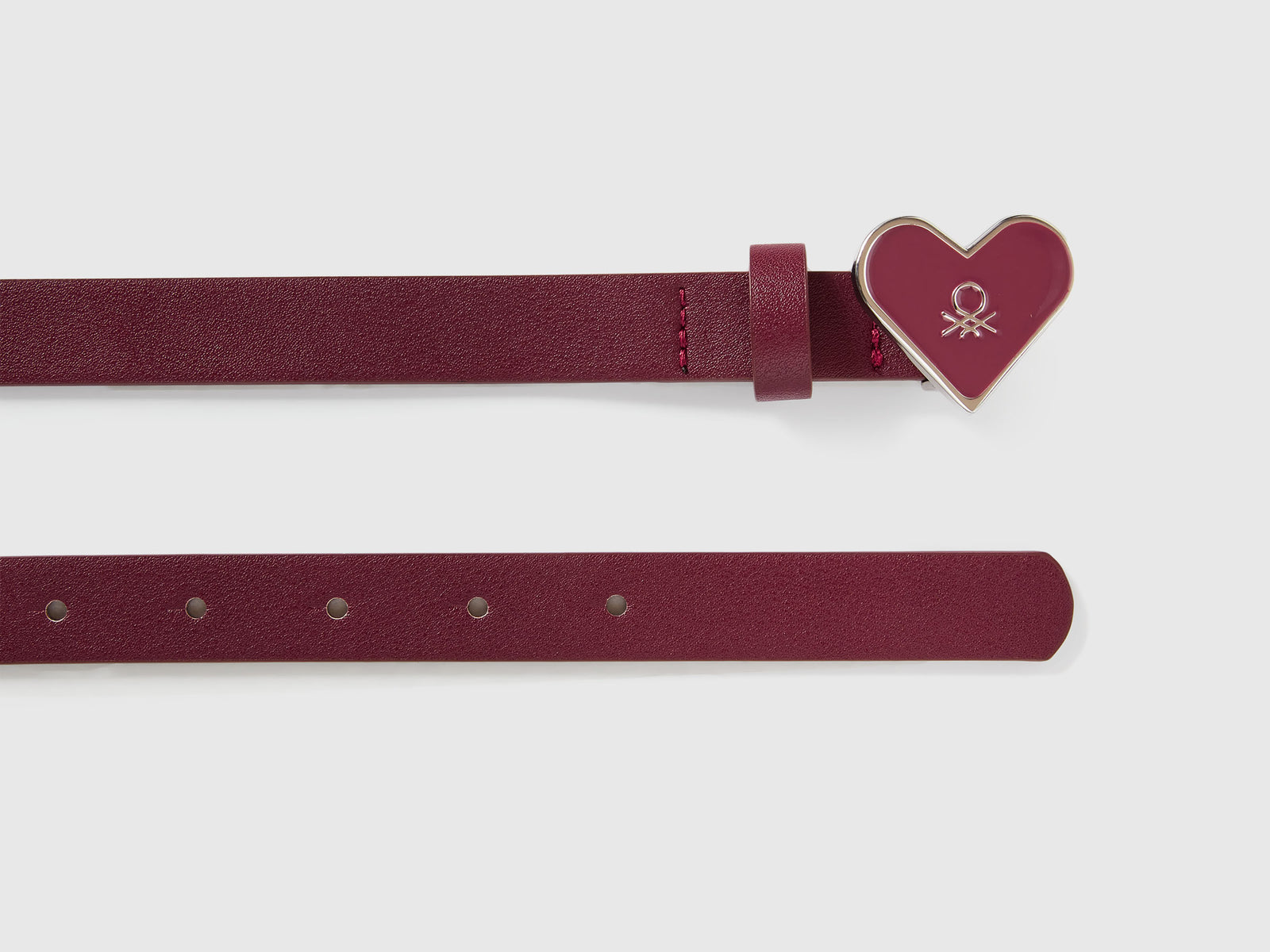 Cintura con fibbia cuore da bambina bordeaux 2 | Benetton Outlet