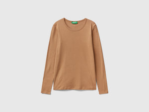 T-shirt a manica lunga in puro cotone