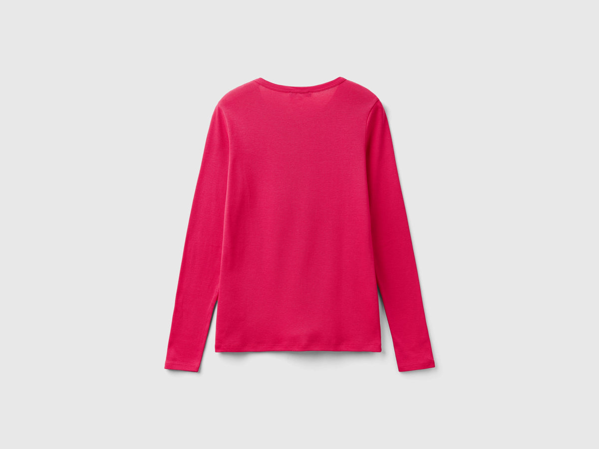 T-shirt a manica lunga 100% cotone