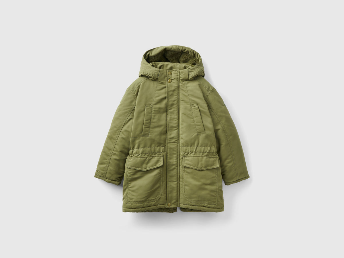 Parka imbottito con tasche