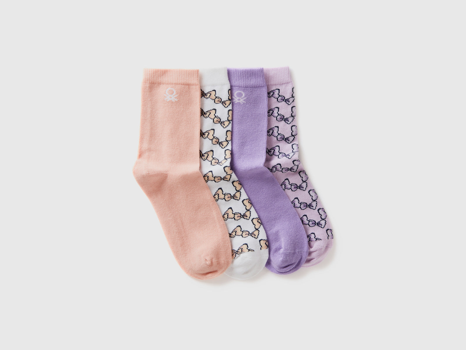 Quattro paia di calzini di spugna da bambino multi-color | Benetton Outlet