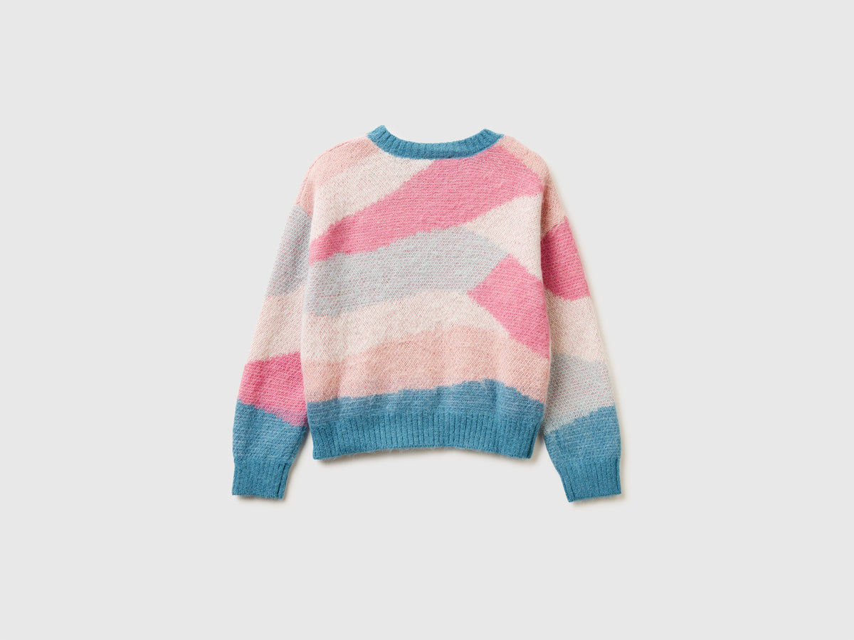 Maglia fantasia in misto lana