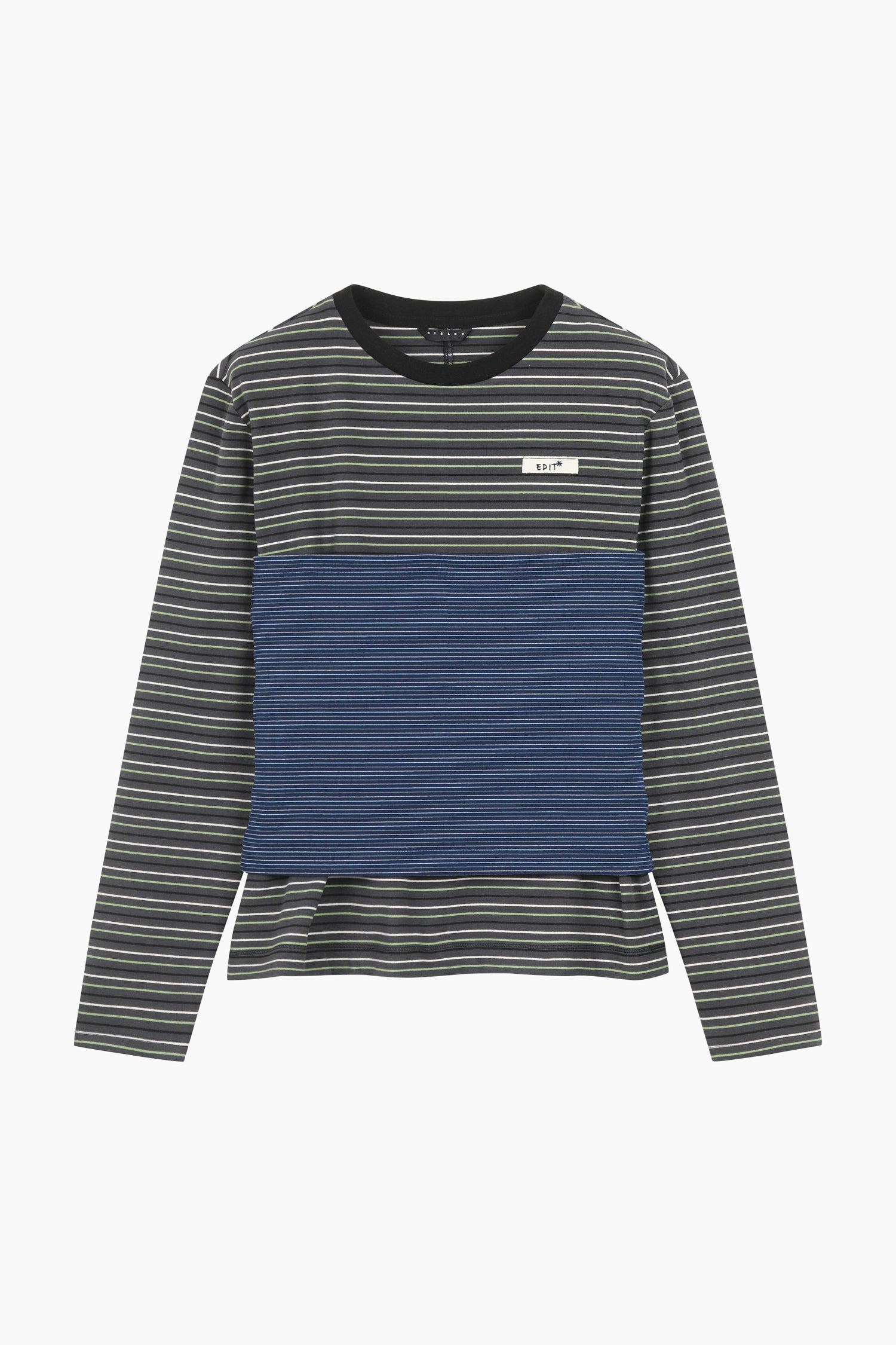 T-shirt con top da donna nero | Sisley Outlet